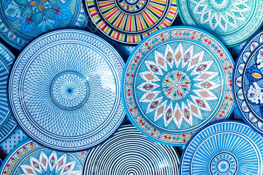 shopping pottery in morocco